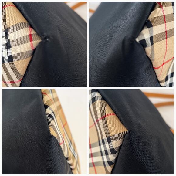 BURBERRY Vintage Blue Label Nylon Black Nova Check Mini Tote - Picture 8 of 10